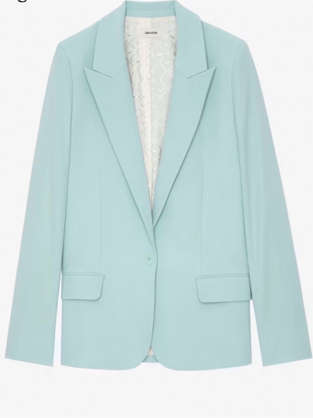 Zadig & Voltaire Voyage Crepe Celadon Single-Button Blazer